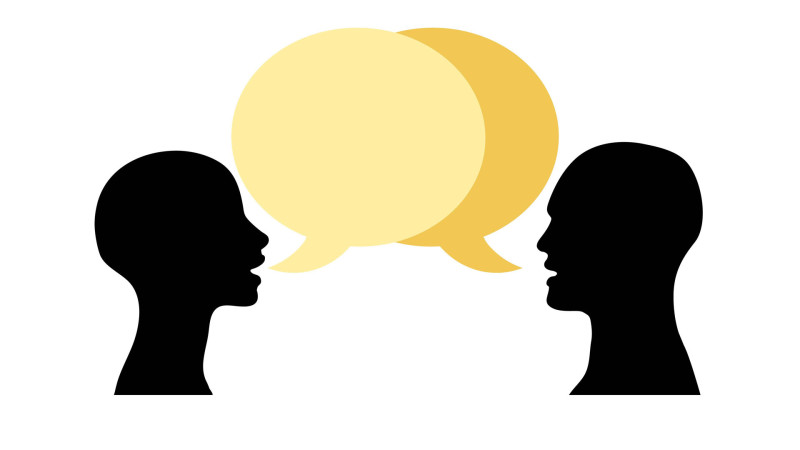 Talking with someone